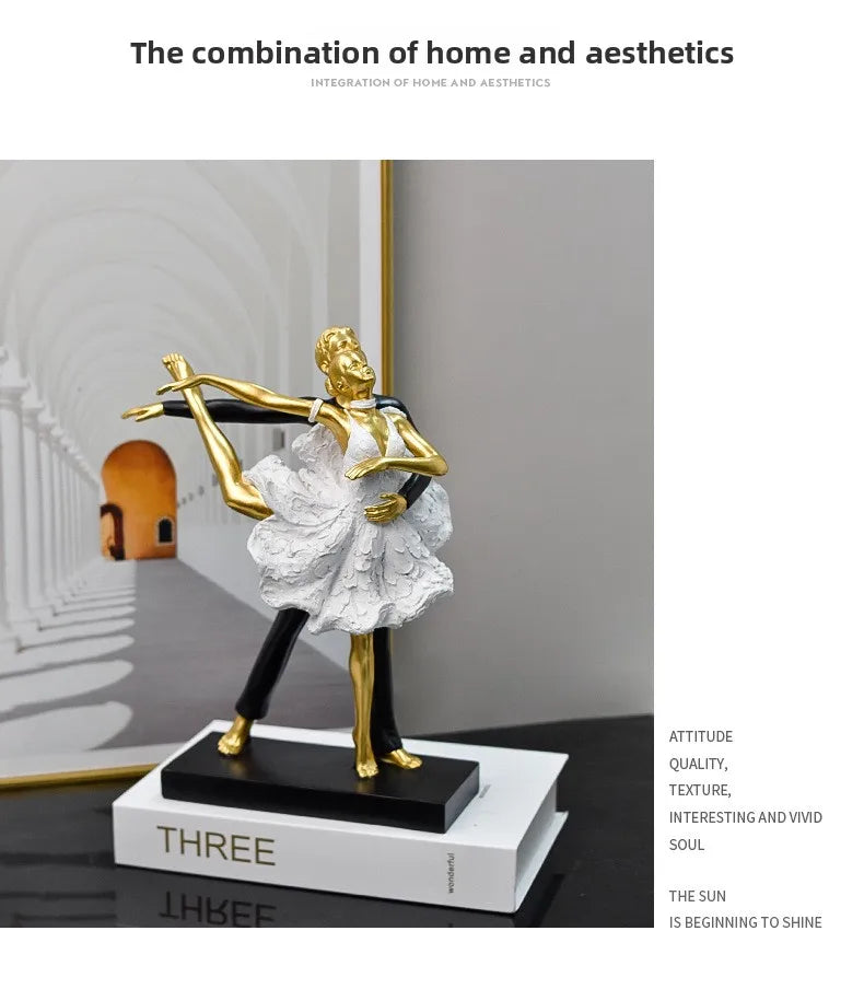 A light luxury style dance girl handicraft beauty salon counter and desktop personalized and creative decoration