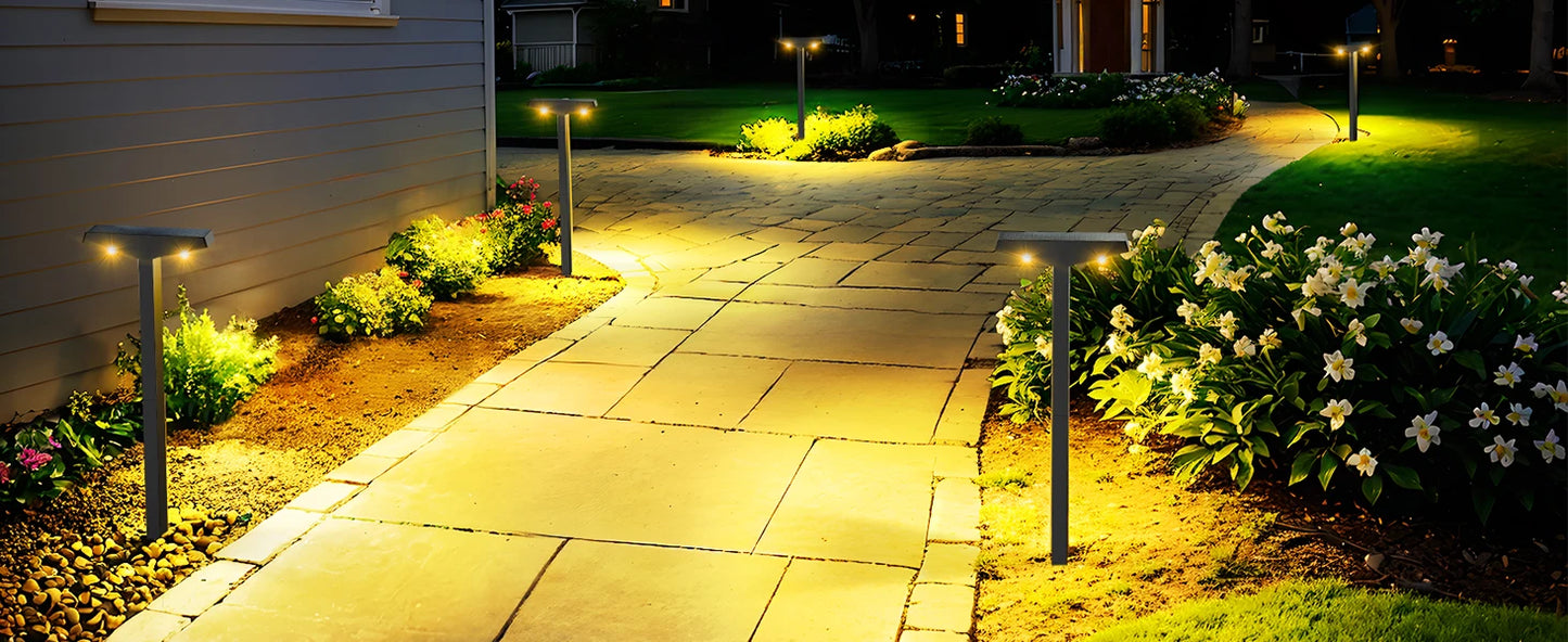 Waterproof Solar Garden Decorative Landscape Lighting for Path Lawn Walkway Driveway Backyard Decor Warm White