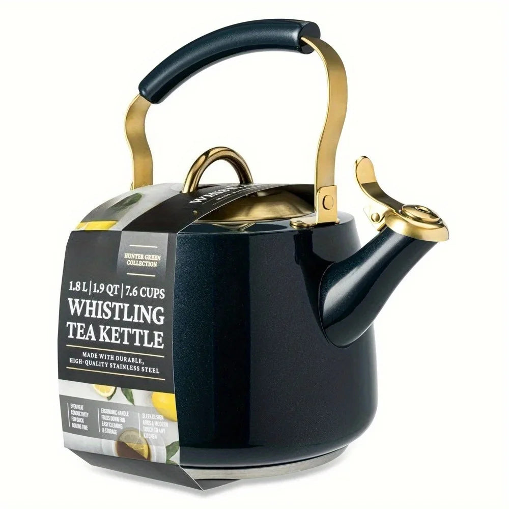 Stainless Steel Kettle 1.8L - Blue & Gold