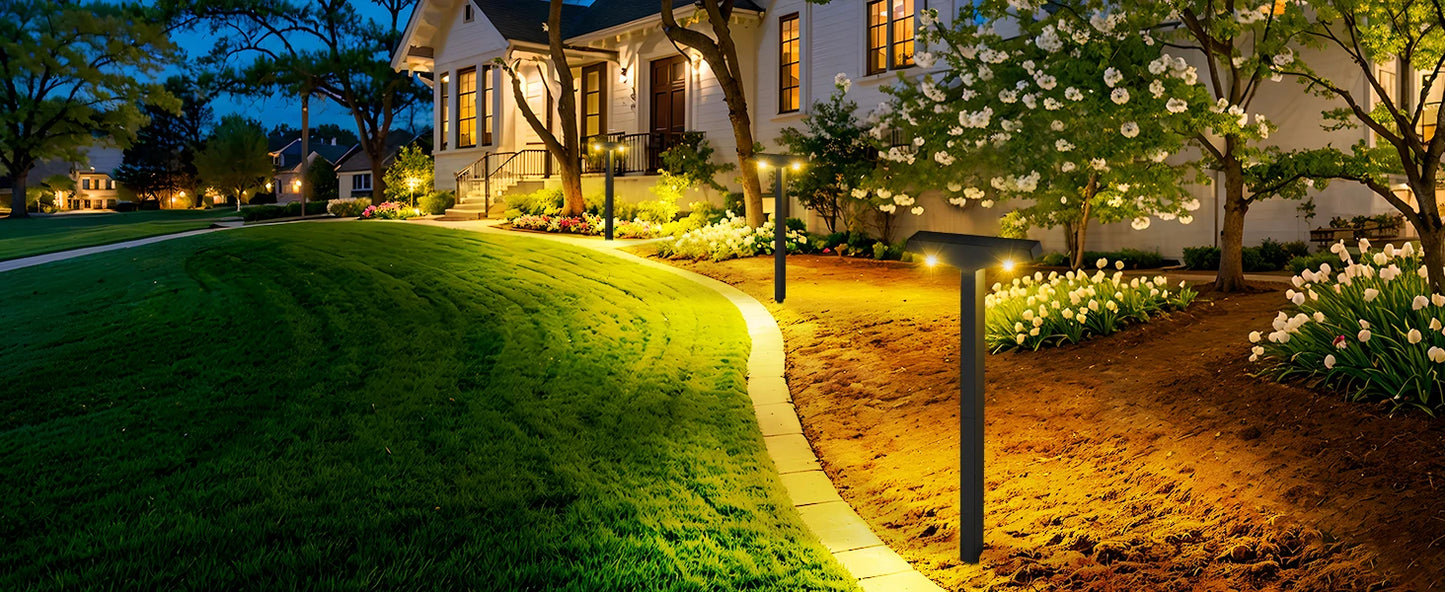 Waterproof Solar Garden Decorative Landscape Lighting for Path Lawn Walkway Driveway Backyard Decor Warm White