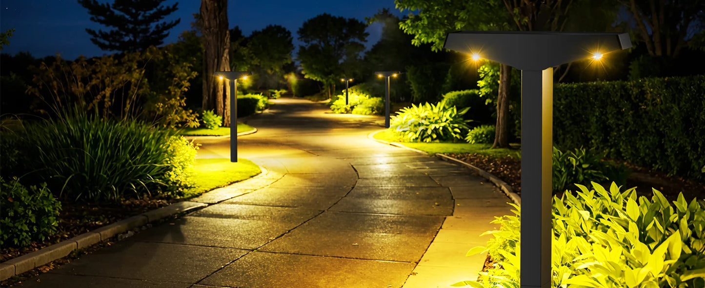 Waterproof Solar Garden Decorative Landscape Lighting for Path Lawn Walkway Driveway Backyard Decor Warm White
