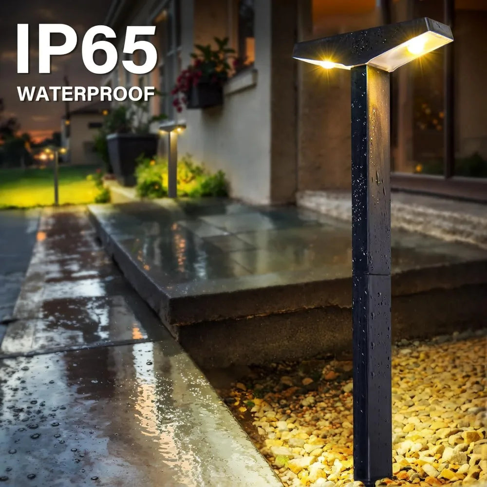 Waterproof Solar Garden Decorative Landscape Lighting for Path Lawn Walkway Driveway Backyard Decor Warm White