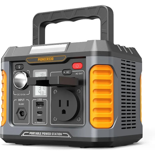 Portable Power Station 330W 660W Peak Solar Generator 288Wh Solar Power Bank 120V Pure Sine Wave AC Outlet 78000mAh Backup Lithium Battery for Home CPAP Camping Travel Outdoor