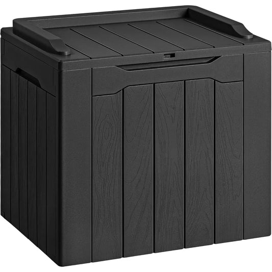 30 Gallon Resin Deck Box Outdoor Indoor Waterproof Storage Box for Patio Furniture Pool Accessories Storage for Cushion Garden