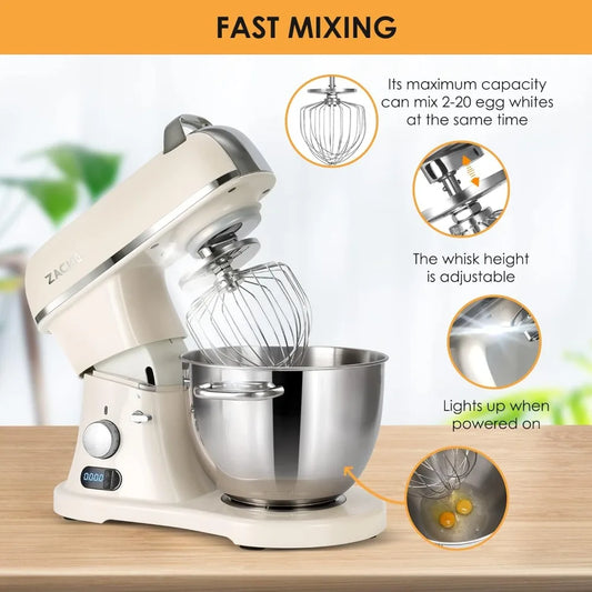 Hot Sale Commercial Stand Mixer 800W with NSF Certified and Aluminum Die Casting, Mixers Kitchen Electric Stand Mixer Metal